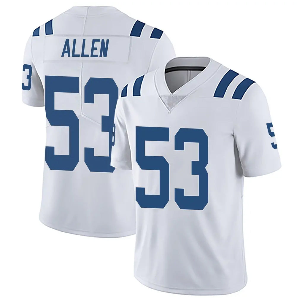 Tlead IN.Colts #53 CJ Allen Player White Limited Vapor Untouchable Home Game Stitched Jerseys