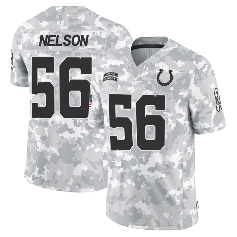 Tlead IN.Colts #56 Quenton Nelson Player Arctic Camo Salute to Service Limited Stitched Jerseys