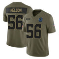 Tlead IN.Colts #56 Quenton Nelson Player Olive 2025 Salute To Service Limited Game Stitched Jerseys