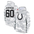 Tlead IN.Colts #60 Tanor Bortolini Player Arctic Camo Salute to Service Hoodies Limited Game Stitched Jerseys