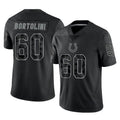Tlead IN.Colts #60 Tanor Bortolini Player Black Reflective Limited Game Stitched Jerseys