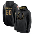 Tlead IN.Colts #60 Tanor Bortolini Player Black Salute to Service Hoodies Limited Game Stitched Jerseys