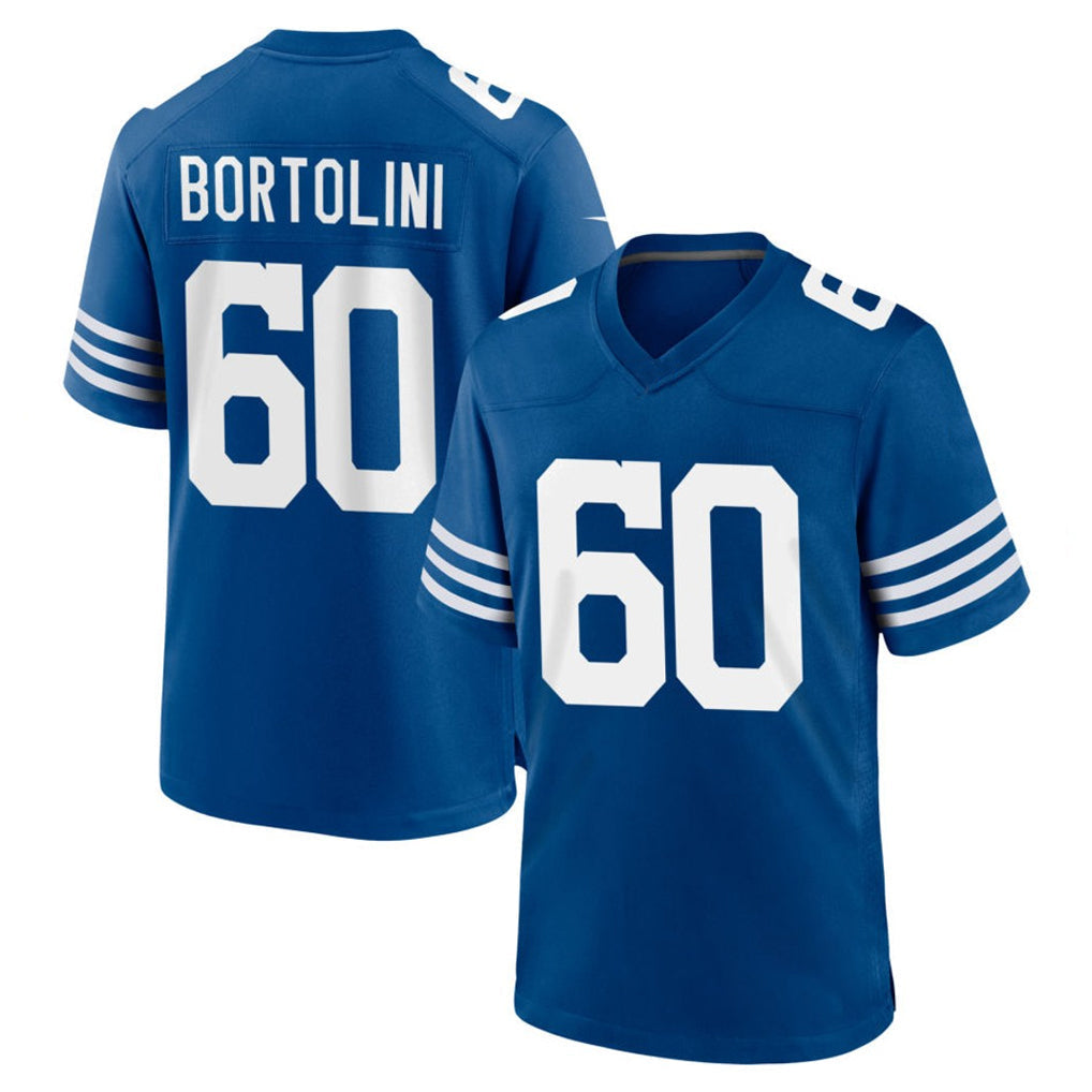 Tlead IN.Colts #60 Tanor Bortolini Player Royal Limited Home Game Stitched Jerseys