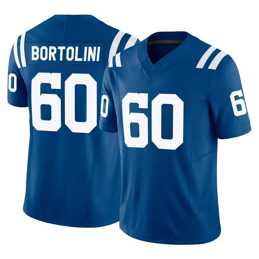 Tlead IN.Colts #60 Tanor Bortolini Player Royal Limited Vapor F.U.S.E. Home Game Stitched Jerseys