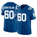 Tlead IN.Colts #60 Tanor Bortolini Player Royal Limited Vapor F.U.S.E. Home Game Stitched Jerseys