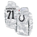 Tlead IN.Colts #71 Matt Goncalves Player Arctic Camo Salute to Service Hoodies Limited Game Stitched Jerseys