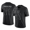 Tlead IN.Colts #71 Matt Goncalves Player Black Reflective Limited Game Stitched Jerseys