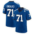 Tlead IN.Colts #71 Matt Goncalves Player Royal Alternate Indiana Nights Home Game Stitched Jerseys
