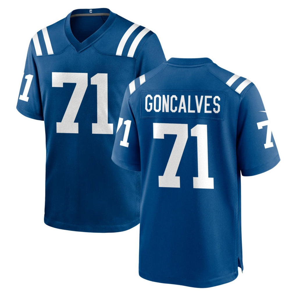 Tlead IN.Colts #71 Matt Goncalves Player Royal Home Game Stitched Jerseys