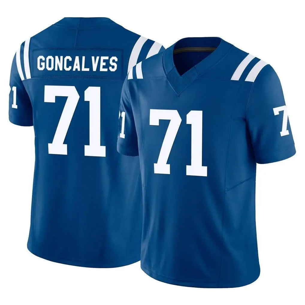 Tlead IN.Colts #71 Matt Goncalves Player Royal Limited Vapor F.U.S.E. Home Game Stitched Jerseys