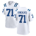 Tlead IN.Colts #71 Matt Goncalves Player White Home Game Stitched Jerseys