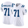 Tlead IN.Colts #71 Matt Goncalves Player White Limited Vapor F.U.S.E. Home Game Stitched Jerseys