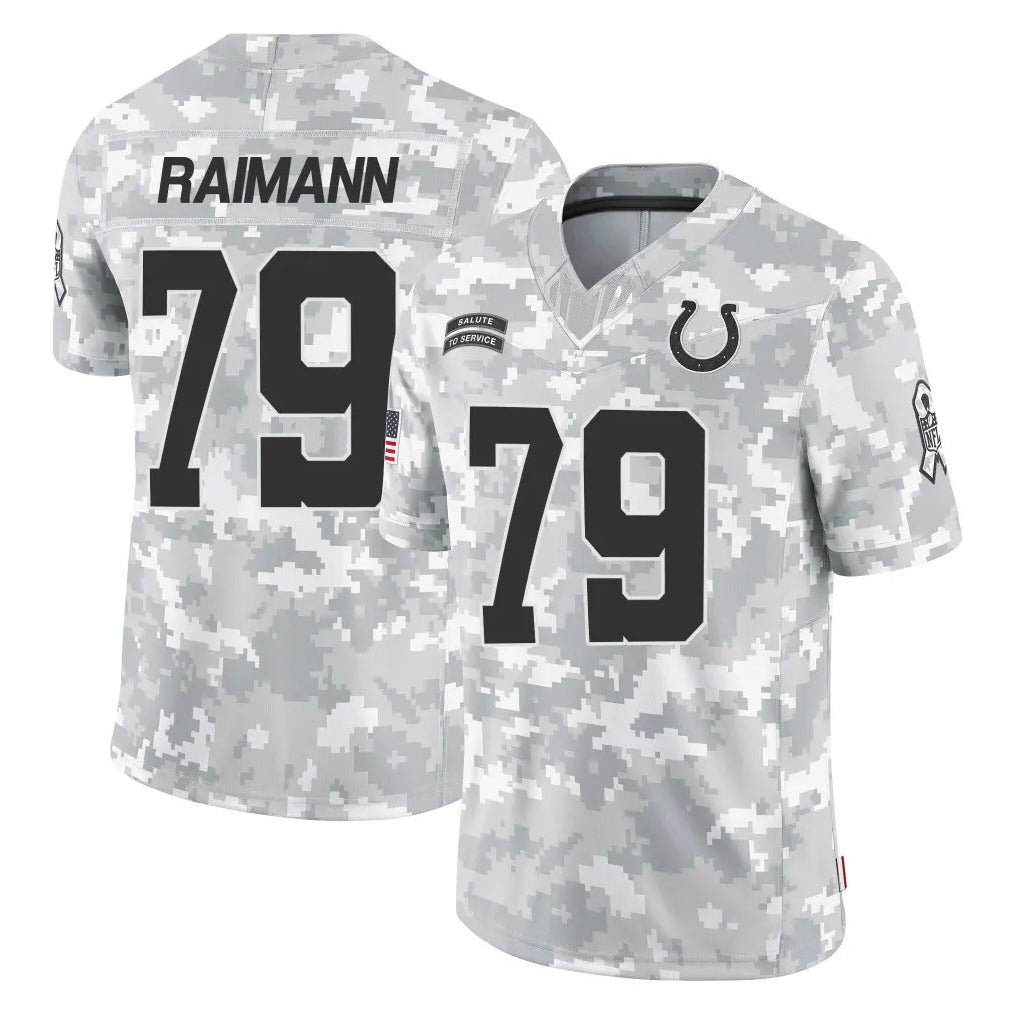 Tlead IN.Colts #79 Bernhard Raimann Player Arctic Camo Salute To Service Limited Game Stitched Jerseys