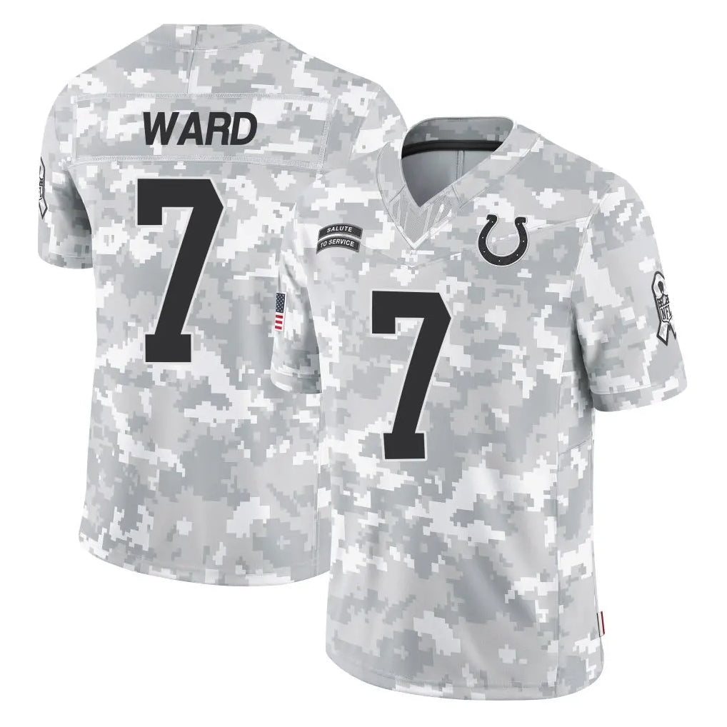 Tlead IN.Colts #7 Charvarius Ward Sr. Player Arctic Camo Salute To Service Limited Game Stitched Jerseys