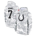 Tlead IN.Colts #7 Charvarius Ward Sr. Player Arctic Camo Salute to Service Hoodies Limited Game Stitched Jerseys