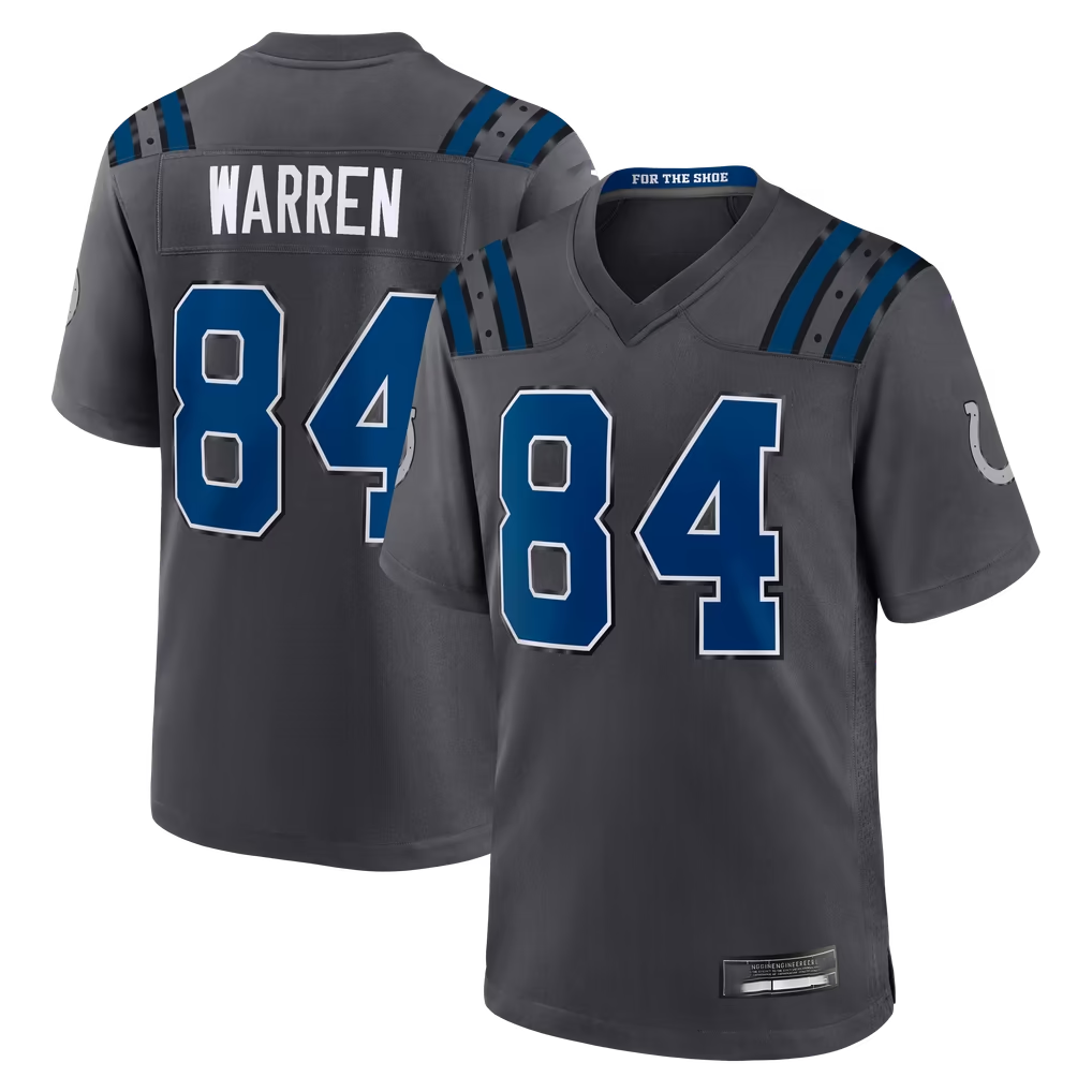 Tlead IN.Colts #84 Tyler Warren Anthracite 2026 Rivalries Collection Game Stitched Jerseys