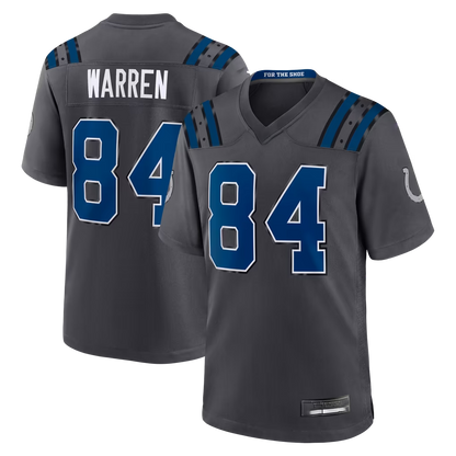 Tlead IN.Colts #84 Tyler Warren Anthracite 2026 Rivalries Collection Game Stitched Jerseys