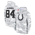 Tlead IN.Colts #84 Tyler Warren Player Arctic Camo Salute to Service Hoodies Limited Game Stitched Jerseys