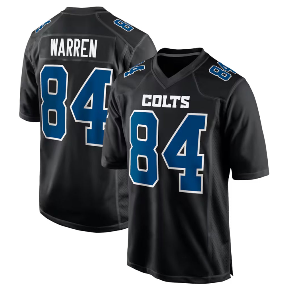 Tlead IN.Colts #84 Tyler Warren Player Black Fashion Limited Game Stitched Jerseys