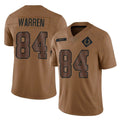 Tlead IN.Colts #84 Tyler Warren Player Brown Salute To Service Limited Stitched Jerseys