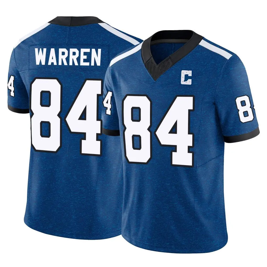 Tlead IN.Colts #84 Tyler Warren Player Limited Indiana Nights Alternate Vapor F.U.S.E. Royal Stitched Jerseys