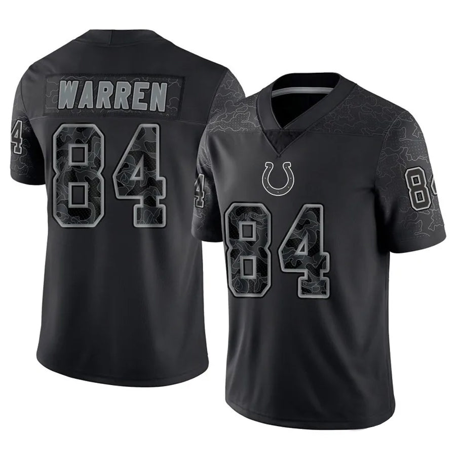 Tlead IN.Colts #84 Tyler Warren Player RFLCTV Limited Black Stitched Jerseys