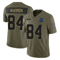 Tlead IN.Colts #84 Tyler Warren Player Salute To Service Limited Olive Stitched Jerseys