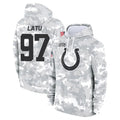 Tlead IN.Colts #97 Laiatu Latu Player Arctic Camo Salute to Service Hoodies Limited Game Stitched Jerseys