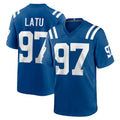 Tlead IN.Colts #97 Laiatu Latu Player Royal Home Game Stitched Jerseys