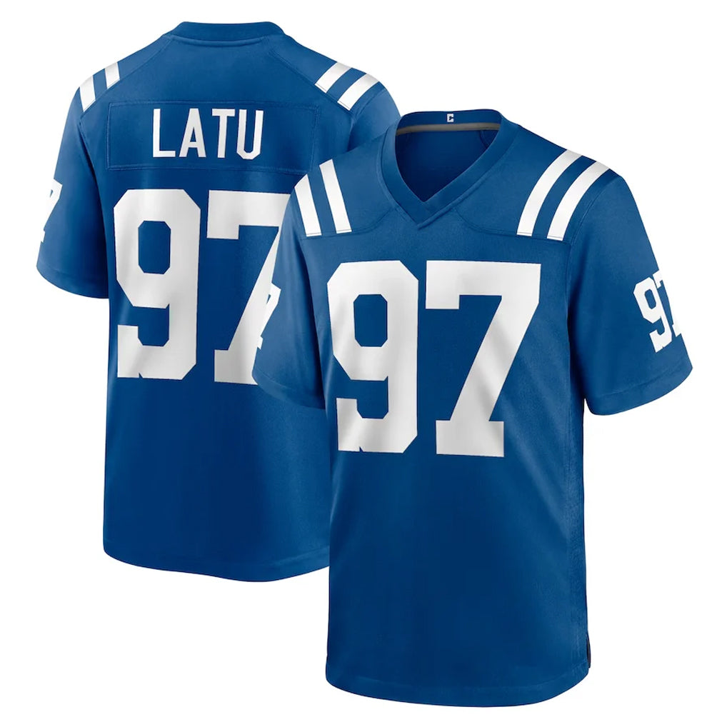 Tlead IN.Colts #97 Laiatu Latu Player Royal Home Game Stitched Jerseys
