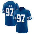 Tlead IN.Colts #97 Laiatu Latu Player Royal Limited Home Game Stitched Jerseys