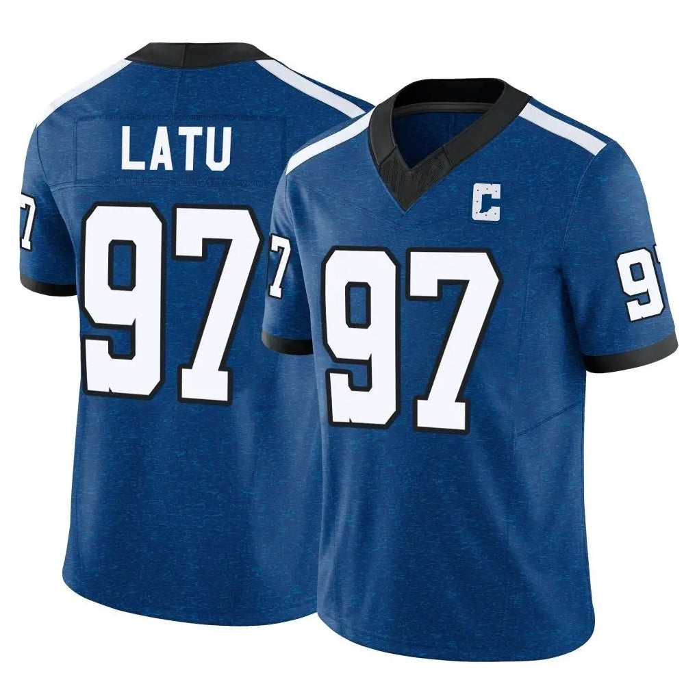 Tlead IN.Colts #97 Laiatu Latu Player Royal Limited Indiana Nights Alternate Vapor F.U.S.E. Home Game Stitched Jerseys