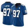 Tlead IN.Colts #97 Laiatu Latu Player Royal Limited Indiana Nights Alternate Vapor F.U.S.E. Home Game Stitched Jerseys