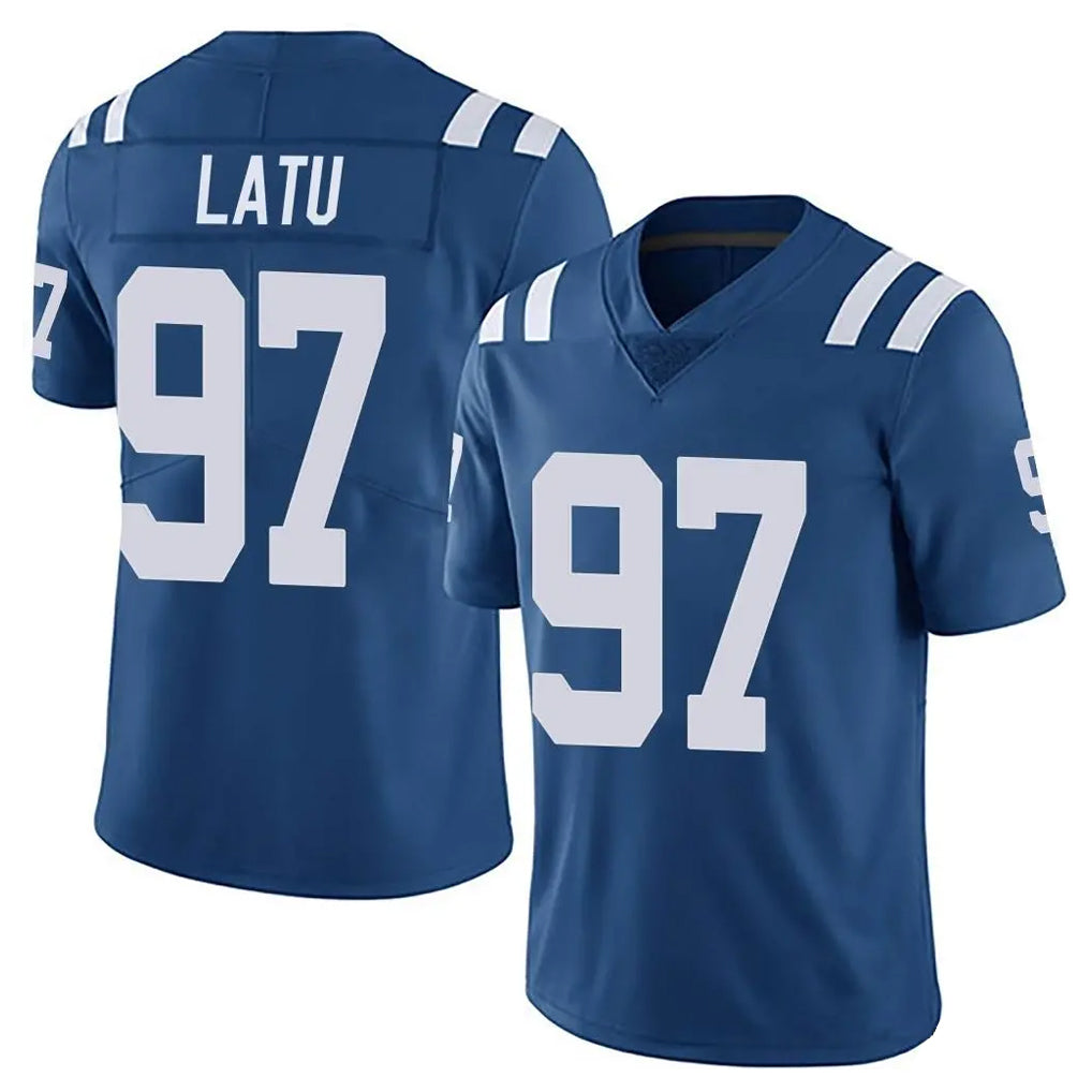 Tlead IN.Colts #97 Laiatu Latu Player Royal Limited Vapor Untouchable Home Game Stitched Jerseys