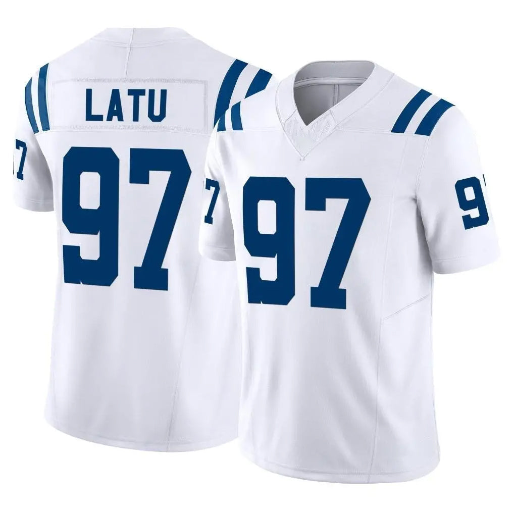 Tlead IN.Colts #97 Laiatu Latu Player White Limited Vapor F.U.S.E. Home Game Stitched Jerseys
