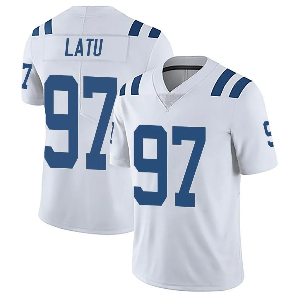 Tlead IN.Colts #97 Laiatu Latu Player White Limited Vapor Untouchable Home Game Stitched Jerseys