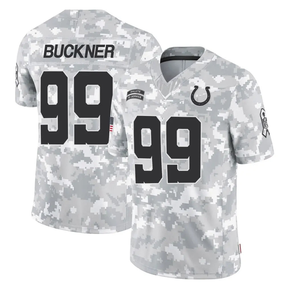 Tlead IN.Colts #99 DeForest Buckner Player Arctic Camo Salute To Service Limited Game Stitched Jerseys