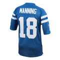 Tlead In.Colts 1998 #18 Peyton Manning Mitchell & Ness Royal Authentic Throwback Retired Player Jersey