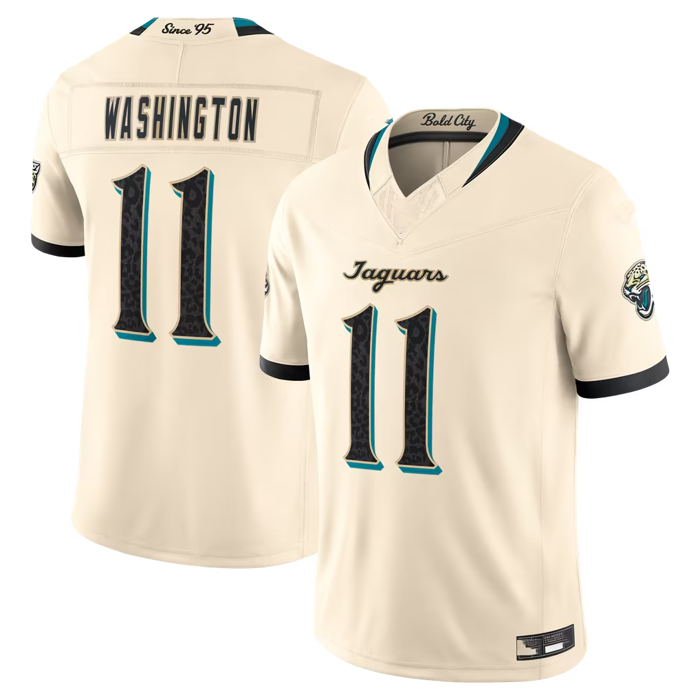 Tlead J.Jaguars #11 Parker Washington Natural 2026 Rivalries Collection Limited Stitched Jerseys