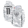 Tlead J.Jaguars #11 Parker Washington Player Arctic Camo Salute to Service Hoodies Limited Game Stitched Jerseys