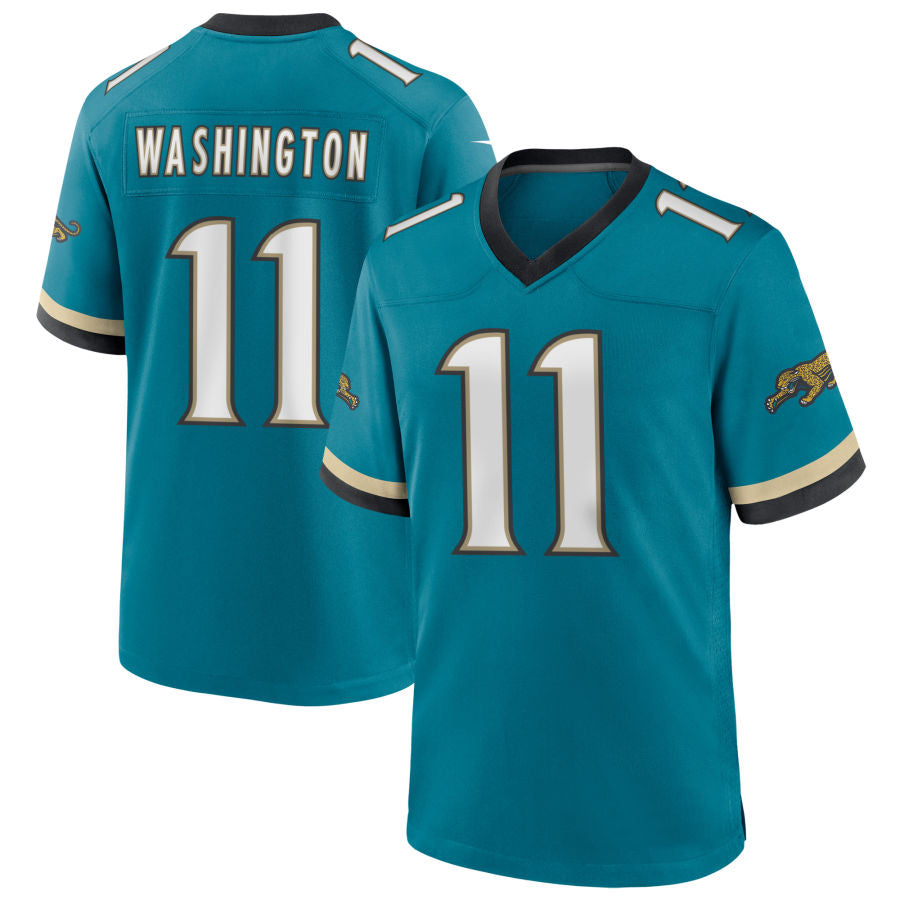 Tlead J.Jaguars #11 Parker Washington Player Teal Prowler Throwback Stitched Jerseys