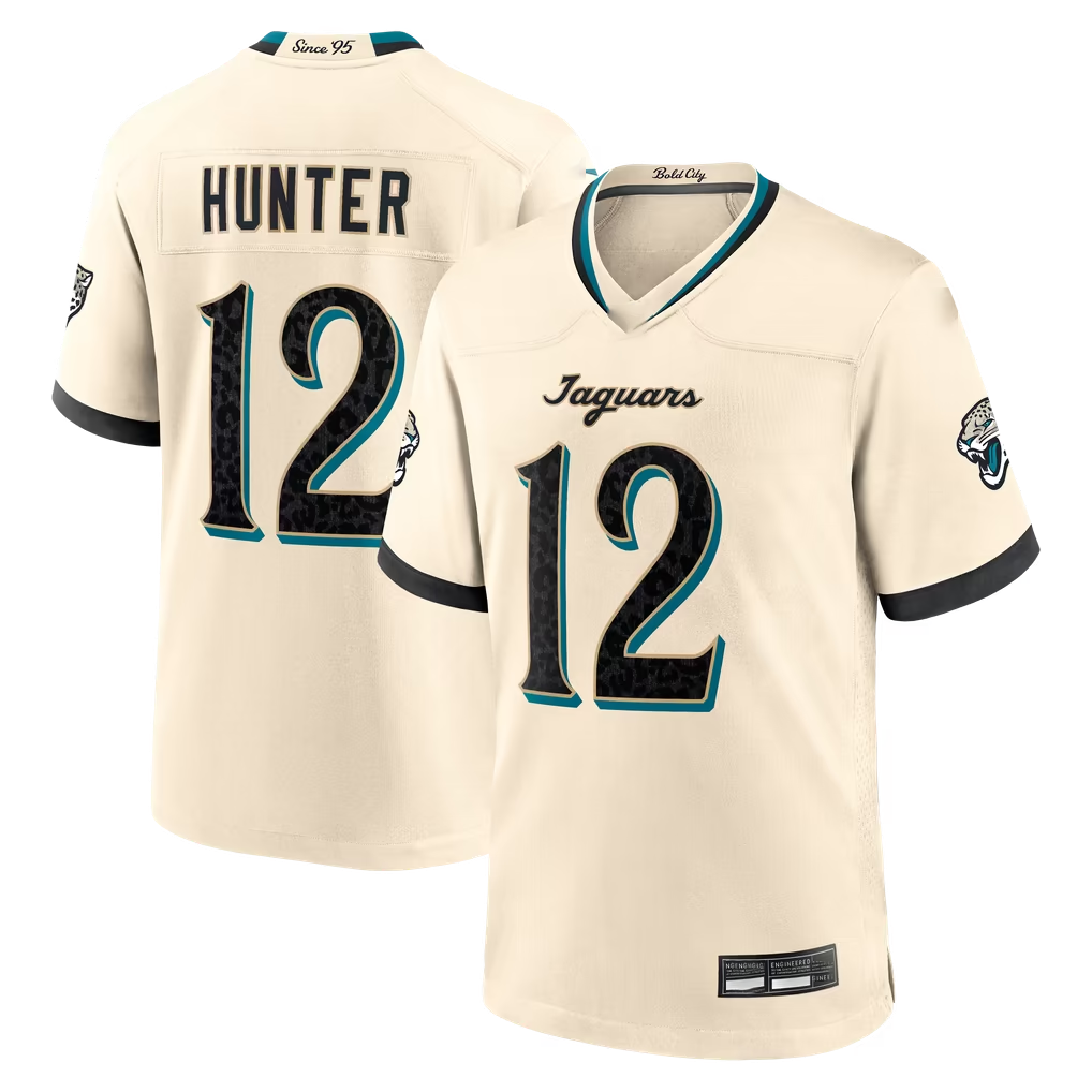 Tlead J.Jaguars #12 Travis Hunter Natural 2026 Rivalries Collection Game Stitched Jerseys