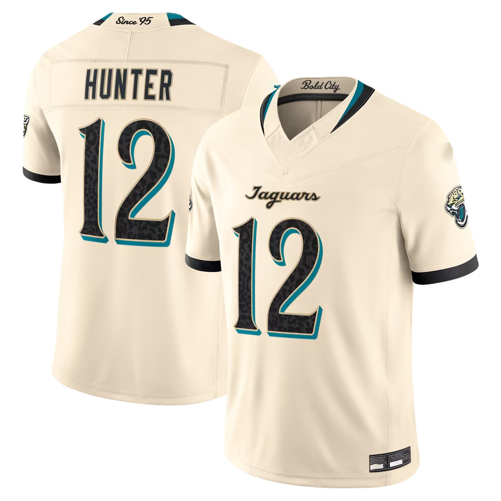 Tlead J.Jaguars #12 Travis Hunter Natural 2026 Rivalries Collection Limited Stitched Jerseys