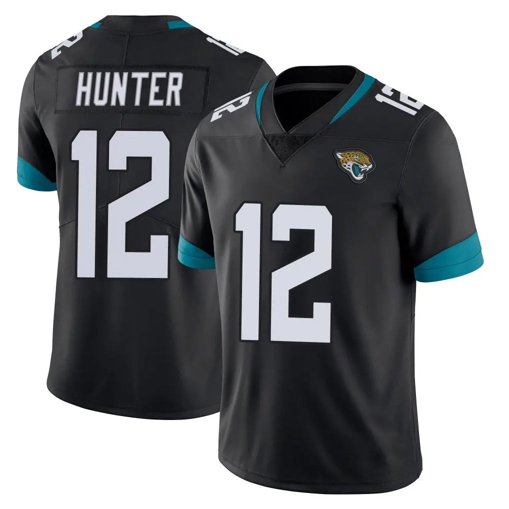 Tlead J.Jaguars #12 Travis Hunter Player Black Vapor Untouchable Limited Home Game Stitched Jerseys