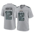 Tlead J.Jaguars #12 Travis Hunter Player Gray Atmosphere Fashion Home Game Stitched Jerseys