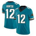 Tlead J.Jaguars #12 Travis Hunter Player Teal Prowler Throwback Vapor F.U.S.E. Limited Home Game Stitched Jerseys