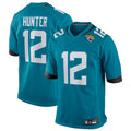 Tlead J.Jaguars #12 Travis Hunter Player Teal Replica Game Stitched Jerseys