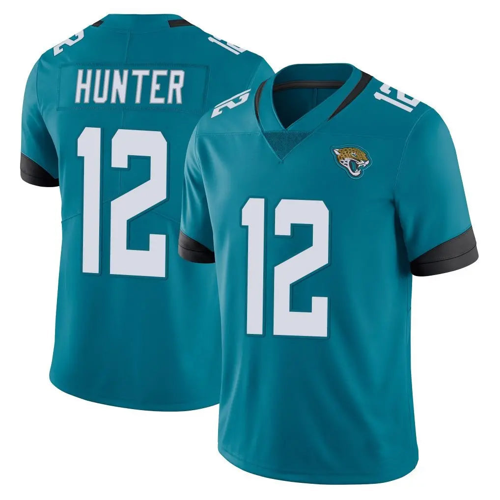 Tlead J.Jaguars #12 Travis Hunter Player Teal Vapor Untouchable Limited Home Game Stitched Jerseys