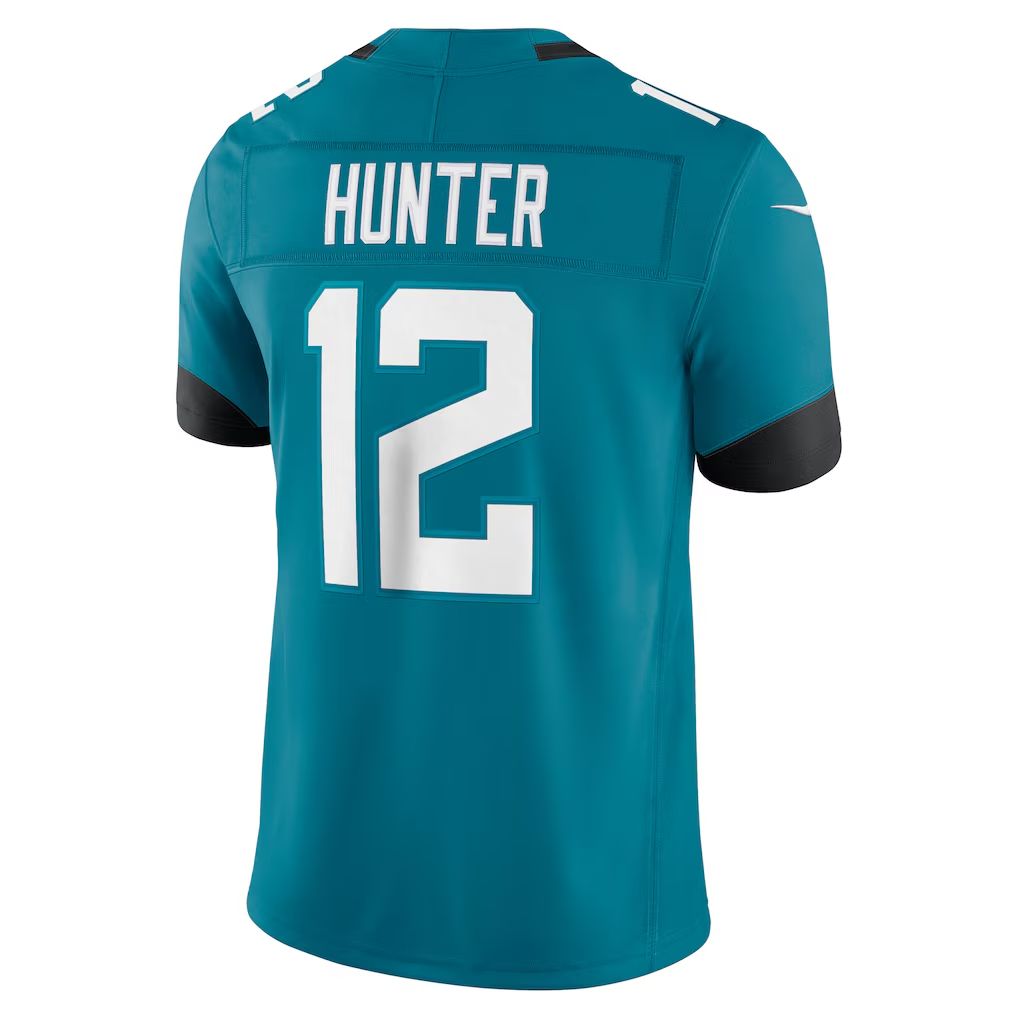 Tlead J.Jaguars #12 Travis Hunter Teal Team Vapor F.U.S.E. Stitched Limited Jerseys