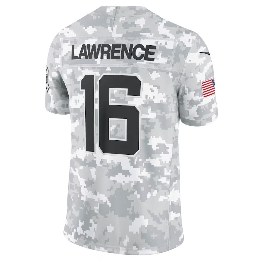 Tlead J.Jaguars #16 Trevor Lawrence Arctic Camo 2024 Salute to Service Limited Stitched Jerseys